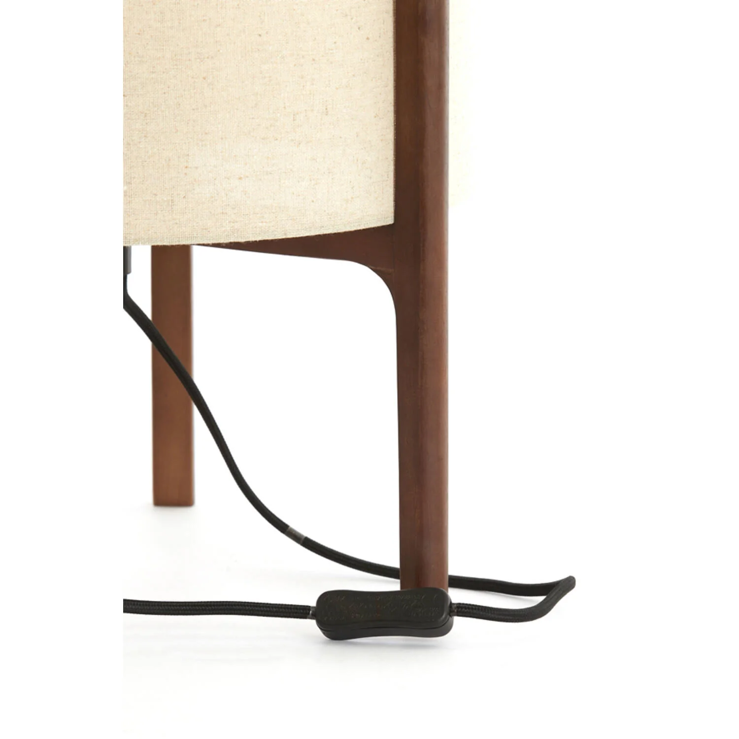 Litto Table Lamp- Dark Brown+Linen Natural - Image 2