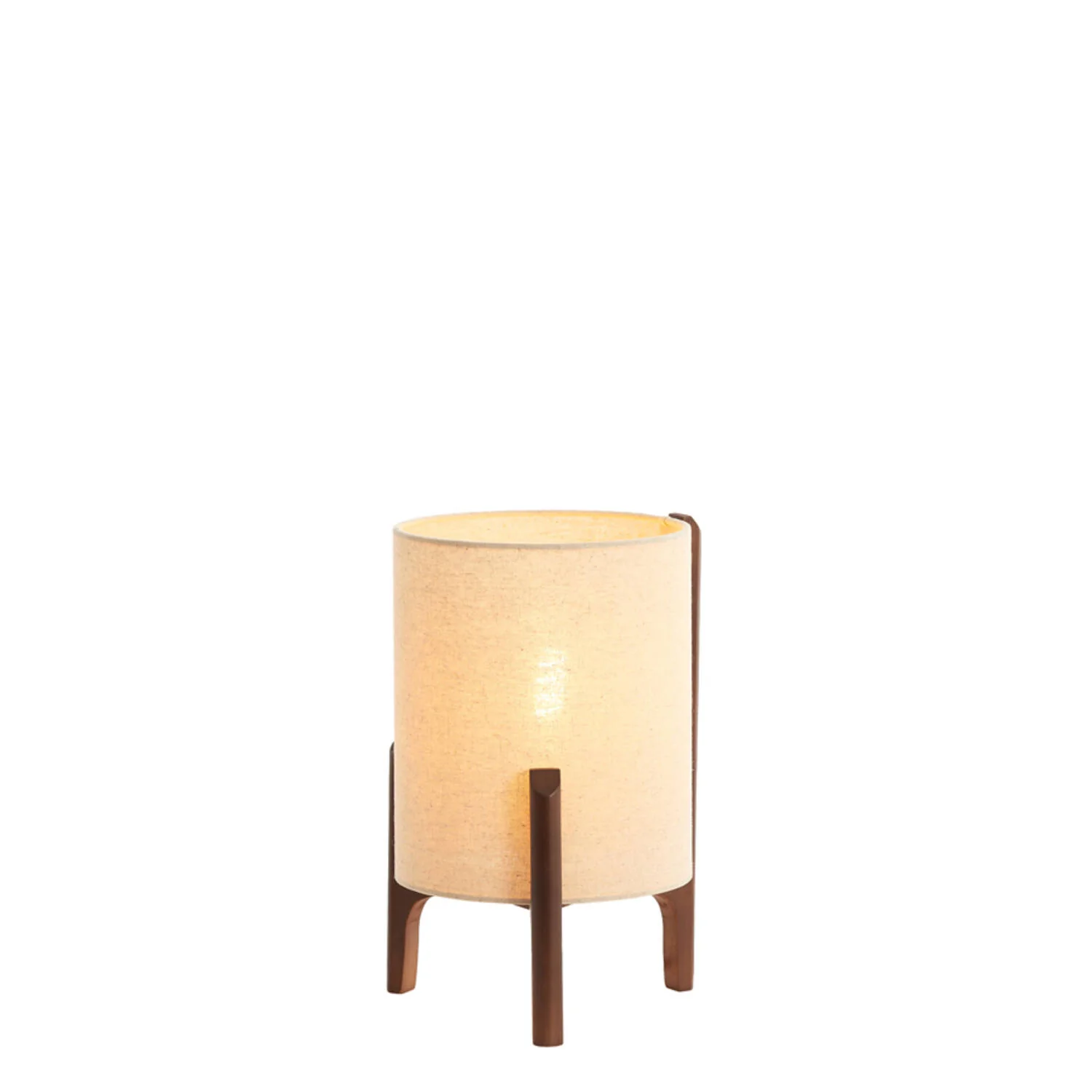 Litto Table Lamp- Dark Brown+Linen Natural - Image 4