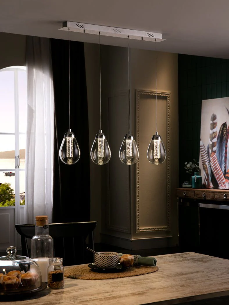 Taccia Kitchen Island Light 4 L. Led Chrome - Image 2