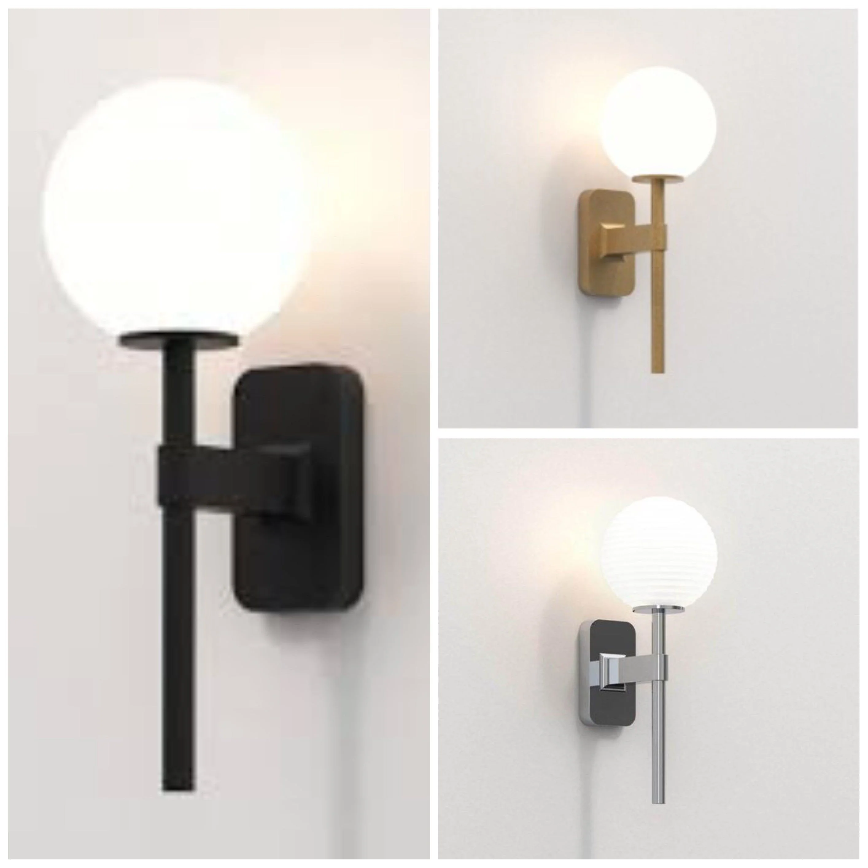 Tacoma Single Bathroom Wall Light Range IP44 - Fitting Only - Image 5