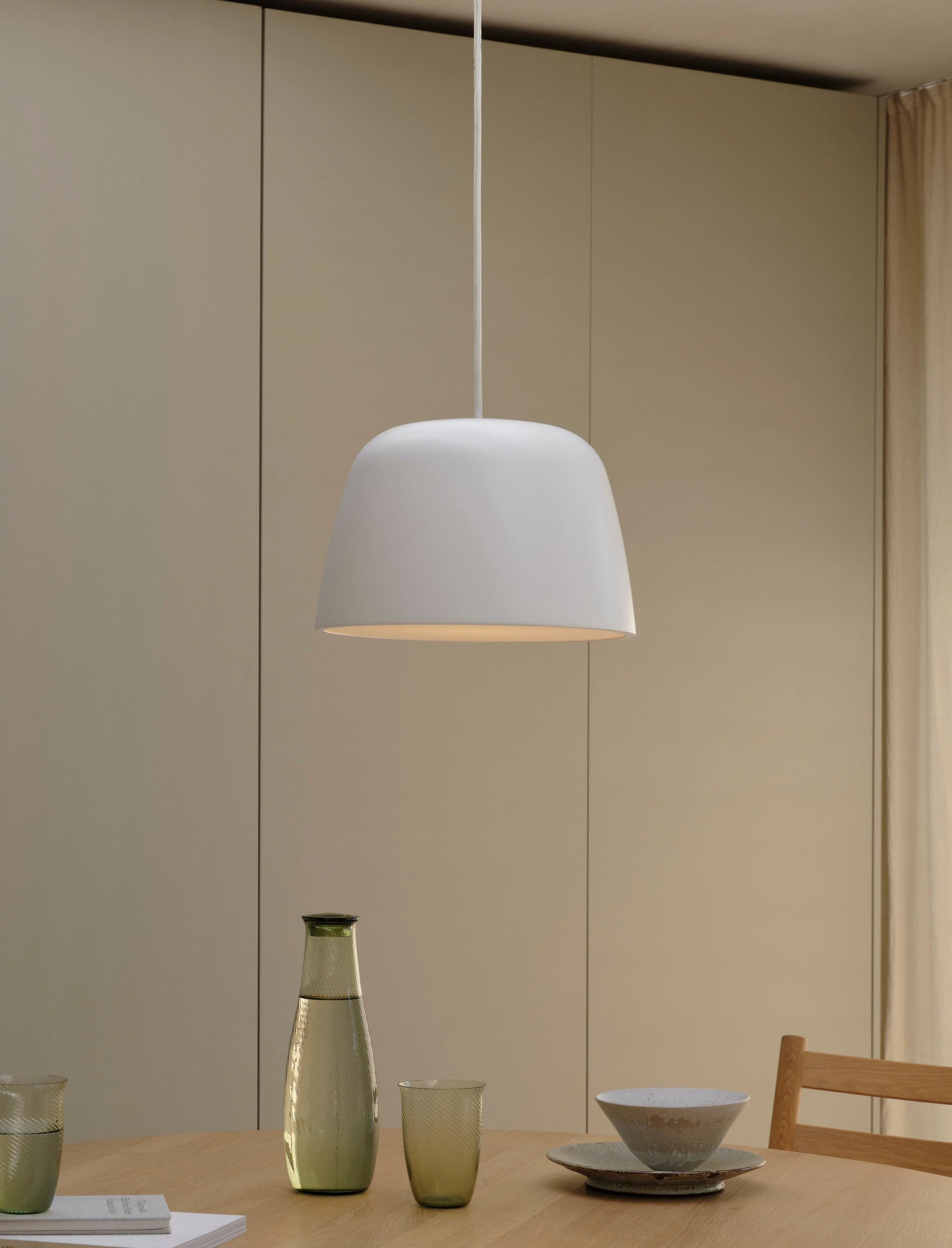 Taiko Pendant Indoor Pedant in Matt Black/Matt White - Image 14