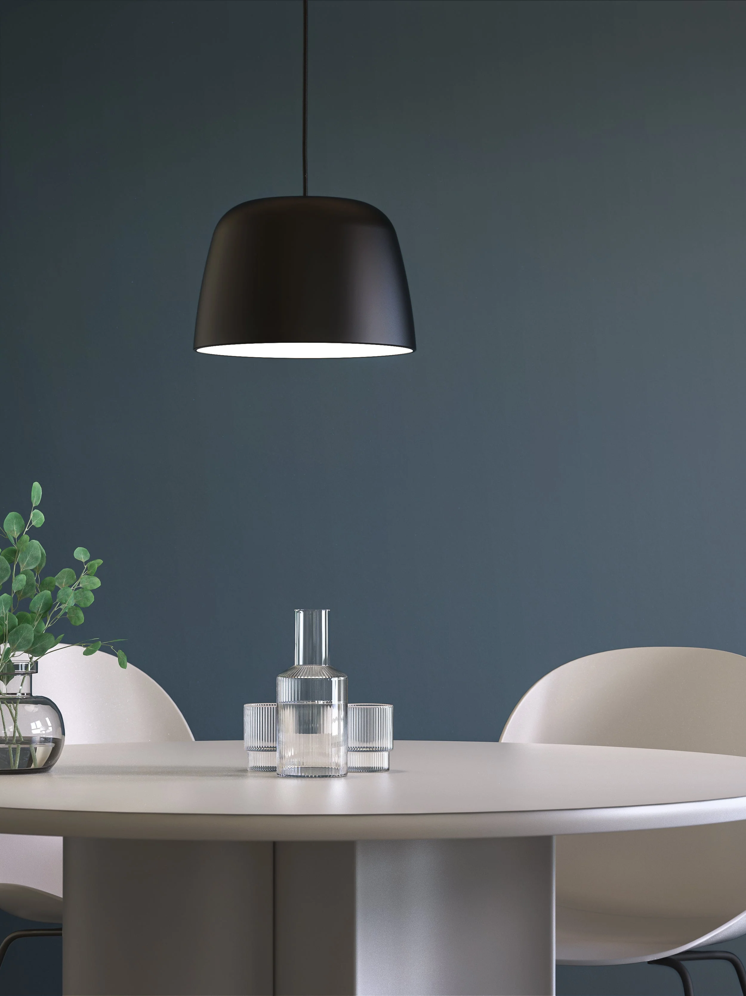Taiko Pendant Indoor Pedant in Matt Black/Matt White - Image 2