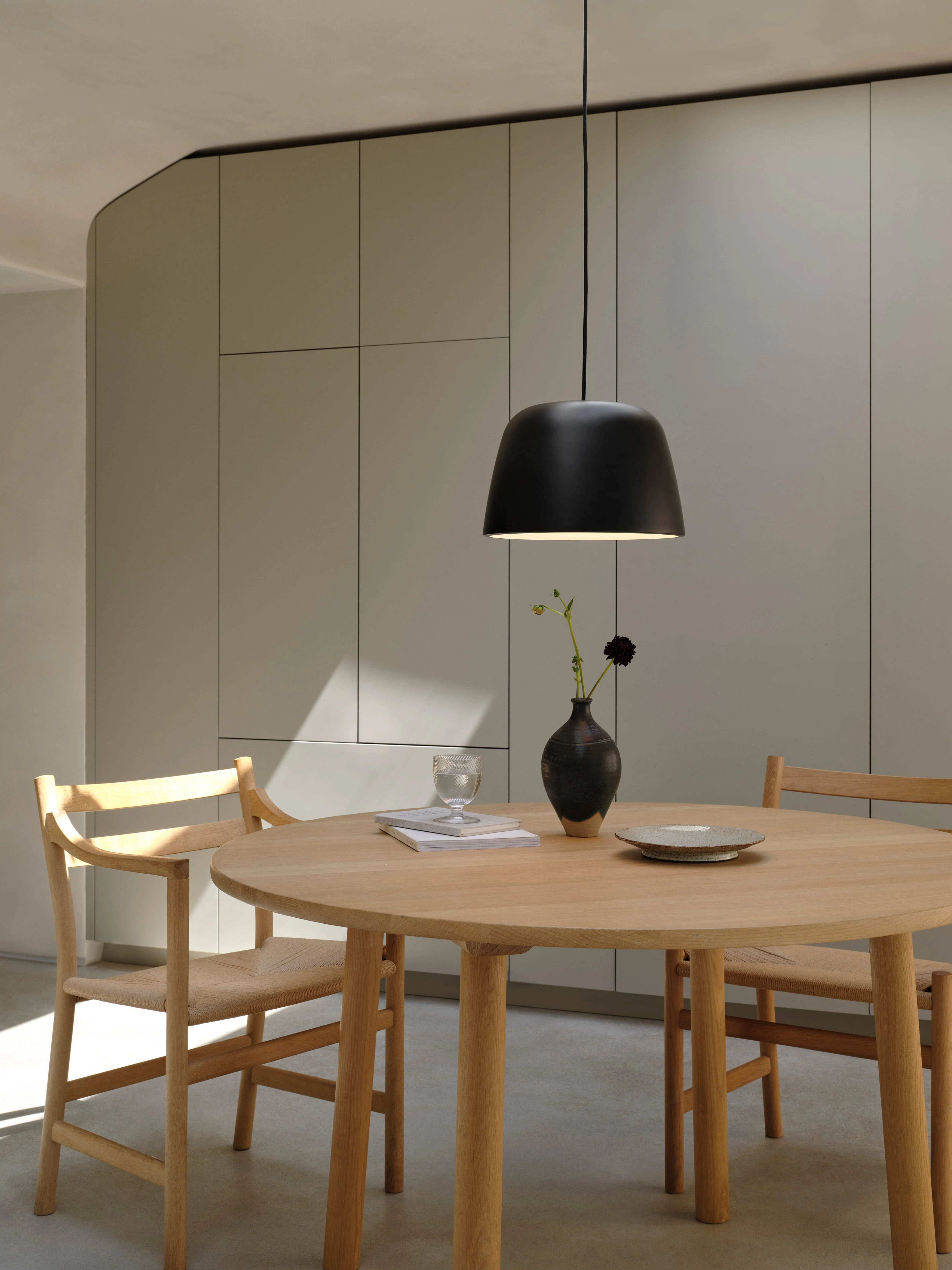 Taiko Pendant Indoor Pedant in Matt Black/Matt White - Image 3