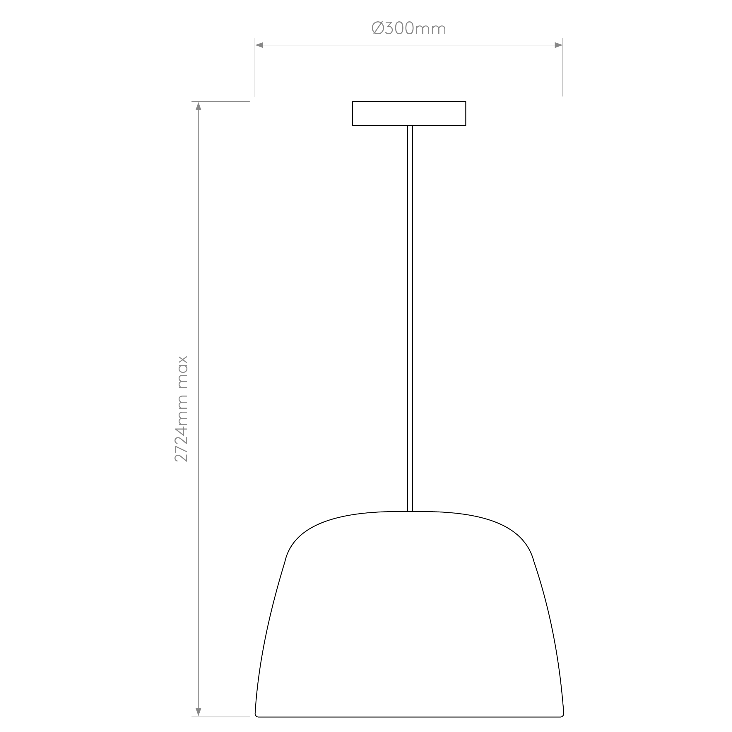 Taiko Pendant Indoor Pedant in Matt Black/Matt White - Image 7