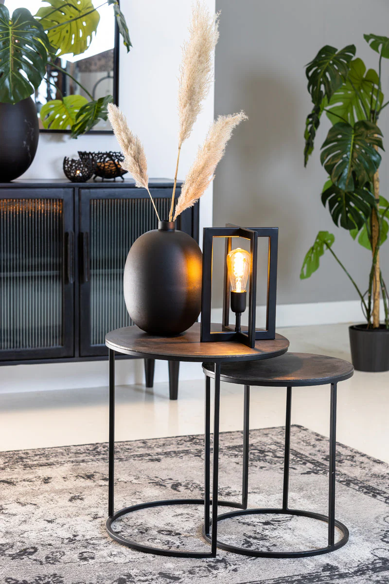 Talca Side Table - Raw Lead Antique Finish - Image 10
