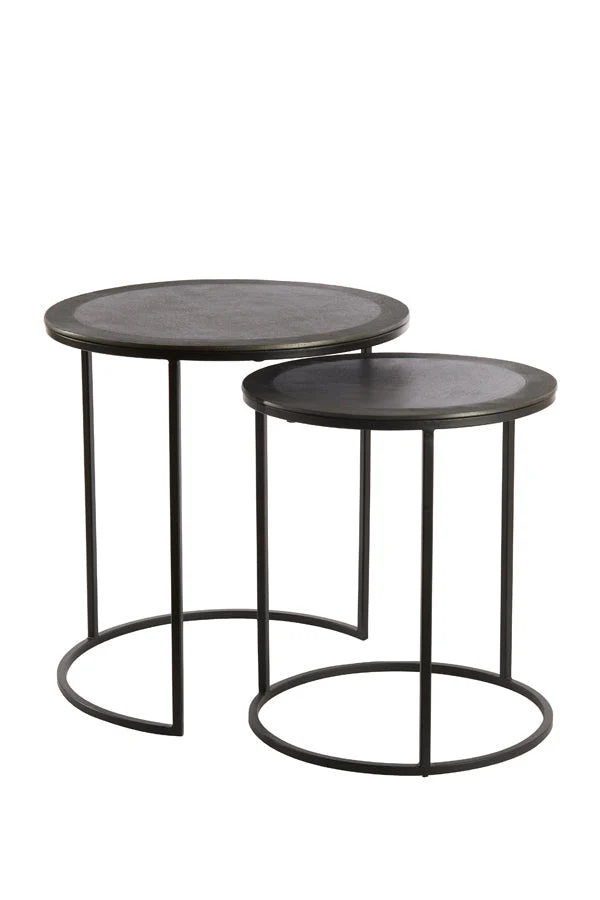 Talca Side Table - Raw Lead Antique Finish - Image 3