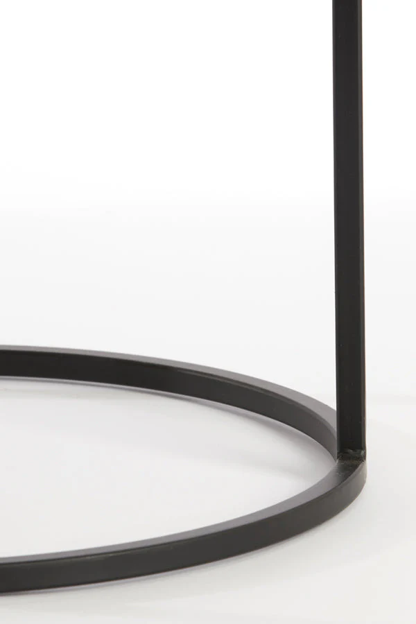 Talca Side Table - Raw Lead Antique Finish - Image 5