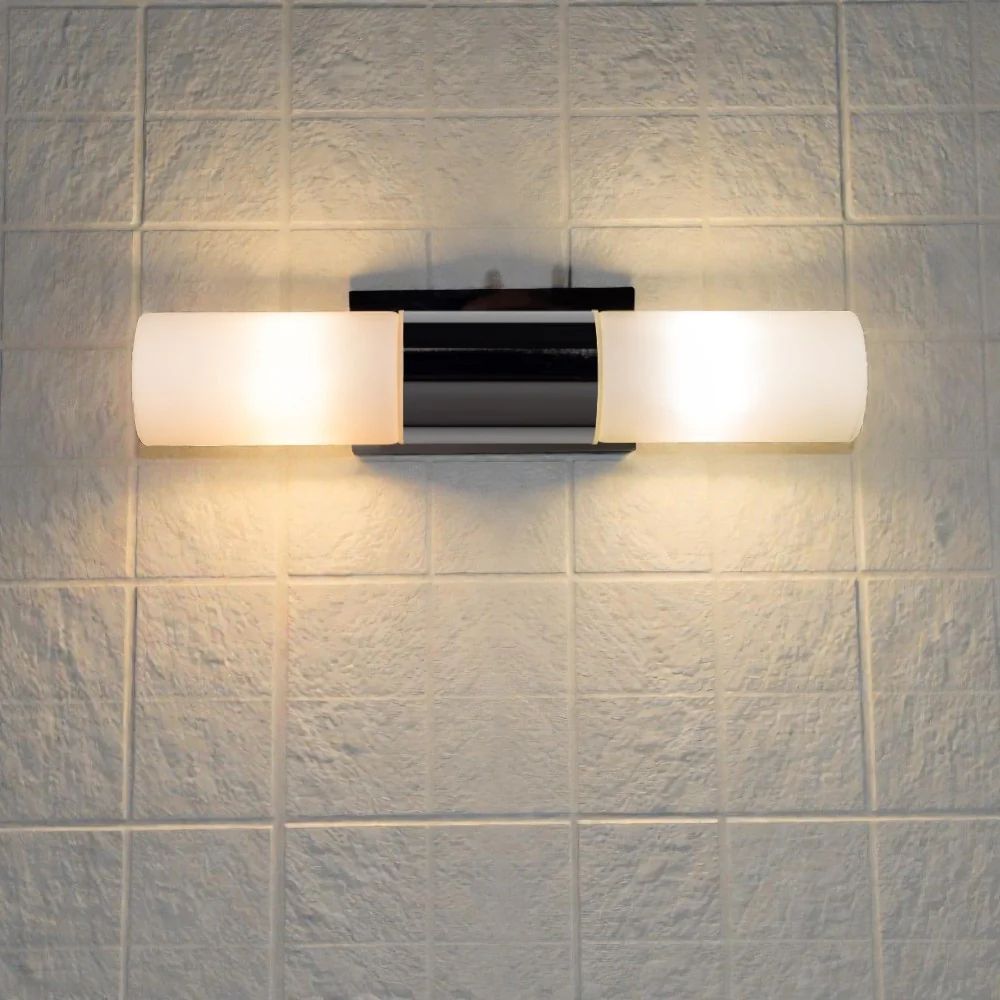 Talia 2Lt Bathroom Over Mirror Light- Satin Brass/ Polished Chrome - Image 7