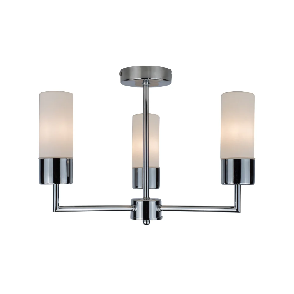 Talia 3/5Lt Bathroom Ceiling Light- Satin Brass/ Polished Chrome Finishes - Image 4