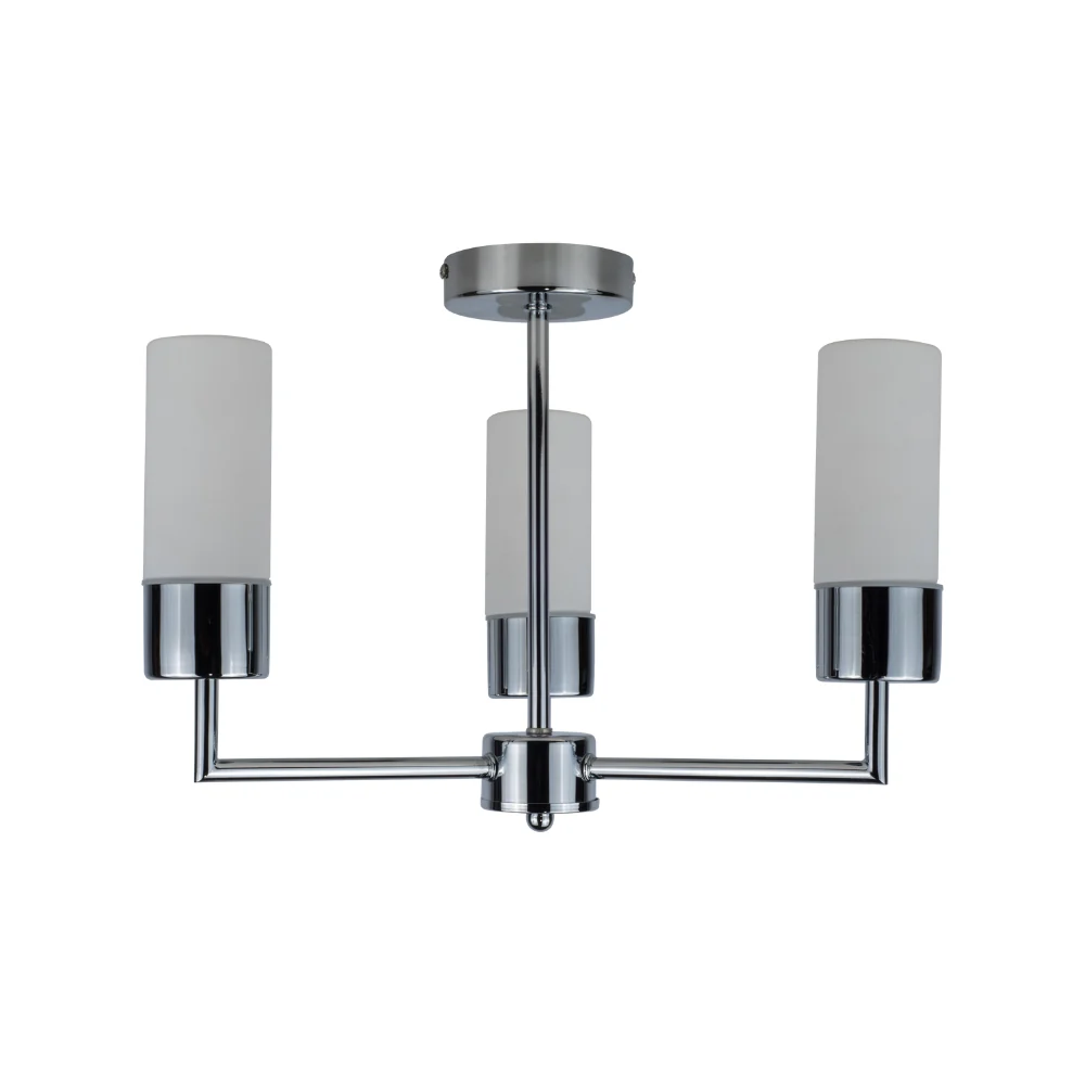 Talia 3/5Lt Bathroom Ceiling Light- Satin Brass/ Polished Chrome Finishes - Image 6