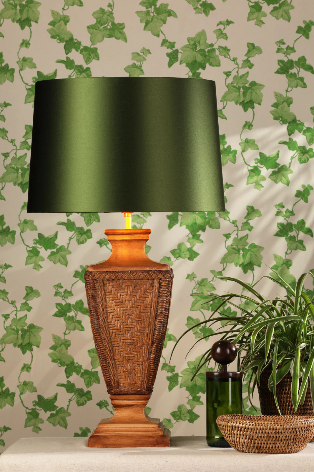 Tallow Table Lamp In Two Finishes Base Only E27 - Image 7
