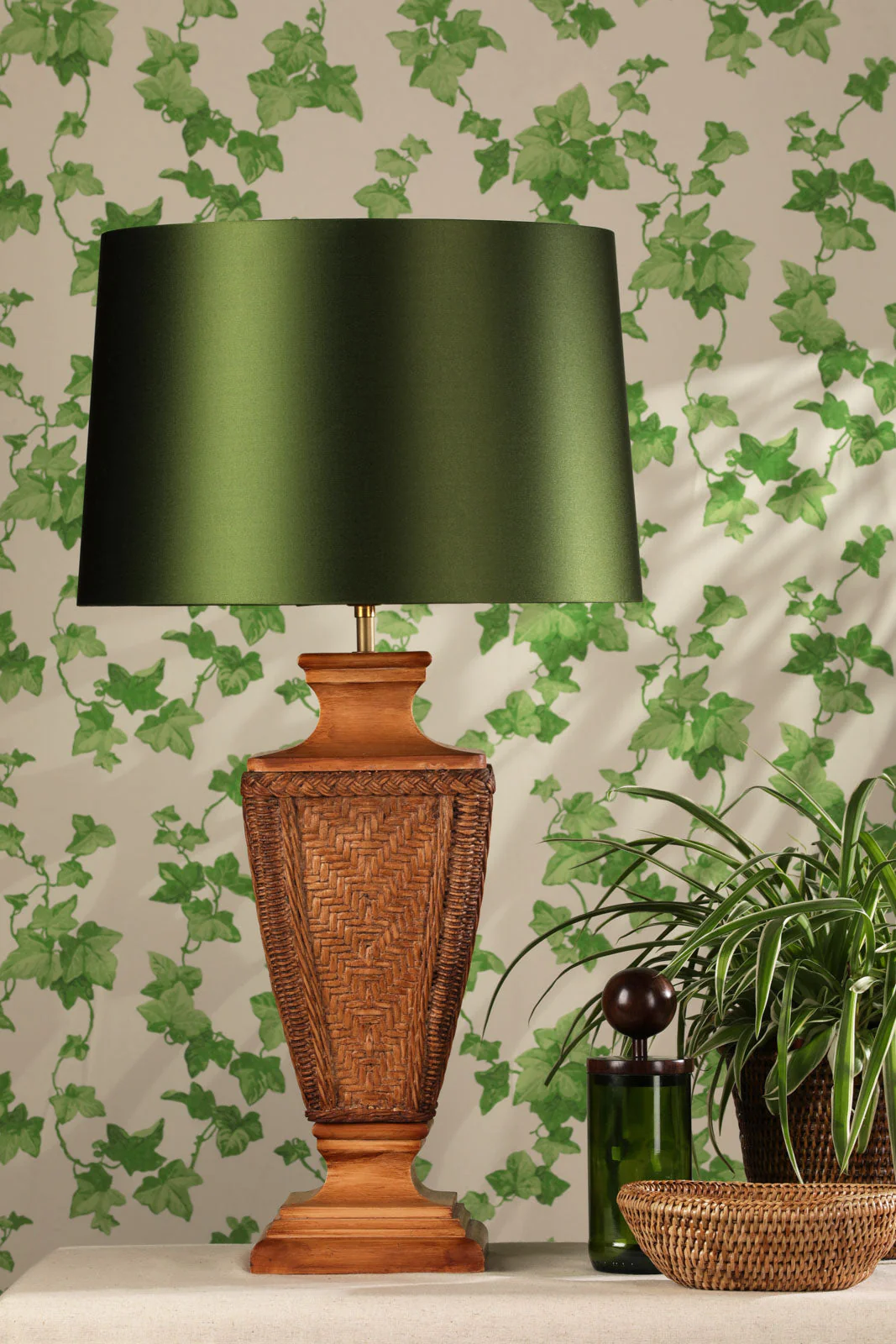 Tallow Table Lamp In Two Finishes Base Only E27 - Image 8