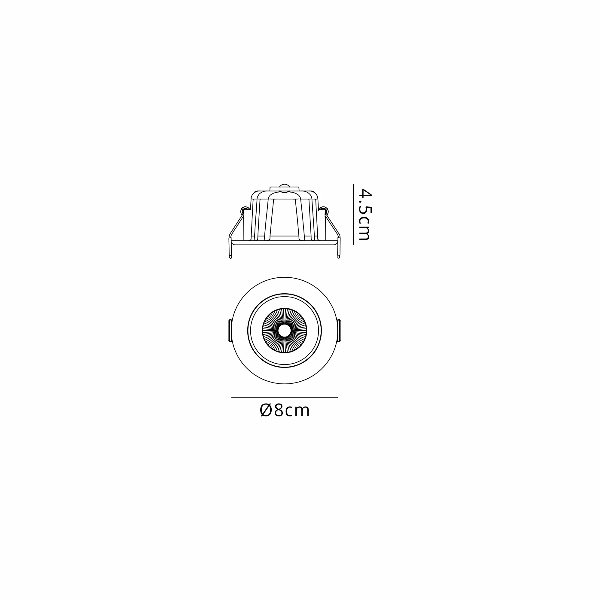 Tampa Recessed Spotlight IP65 Recessed Downlight - White - Image 5