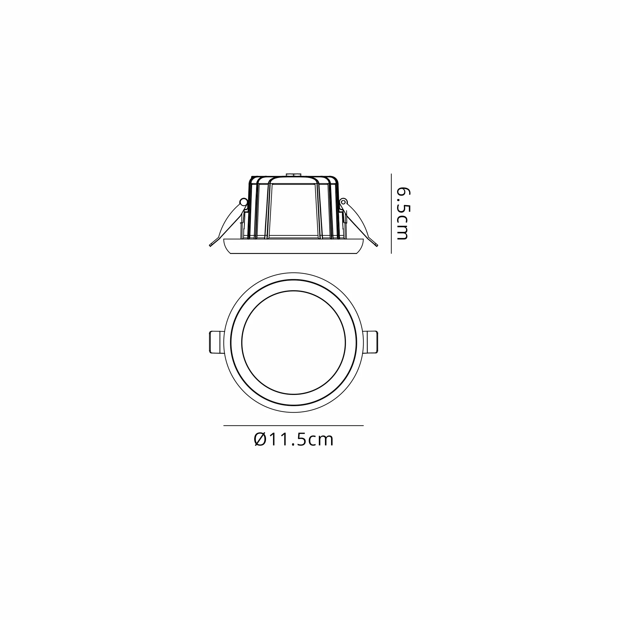 Tampa Recessed Spotlight IP65 Recessed Downlight - White - Image 6