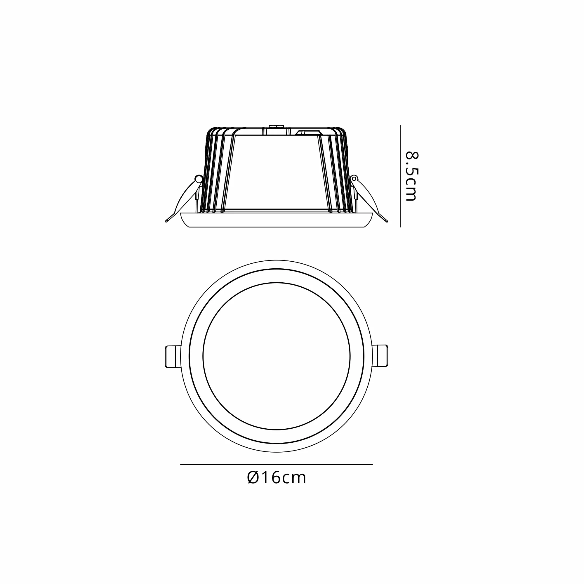 Tampa Recessed Spotlight IP65 Recessed Downlight - White - Image 7