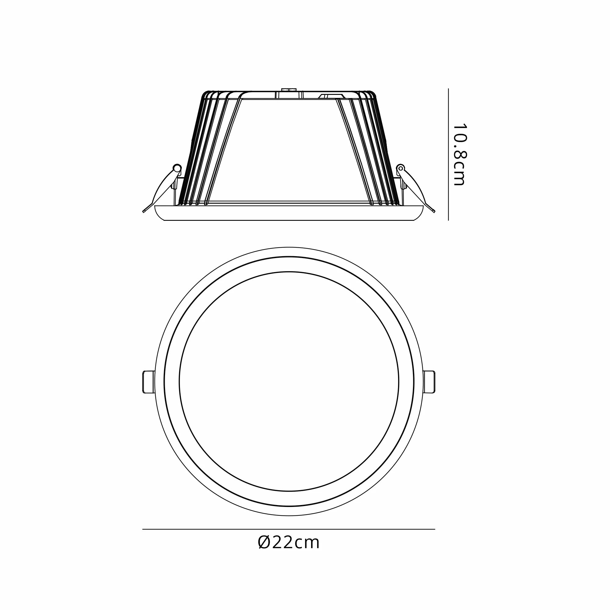 Tampa Recessed Spotlight IP65 Recessed Downlight - White - Image 8