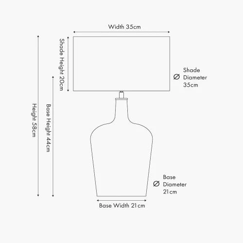 Tamsin Frosted White Glass Table Lamp - Image 6