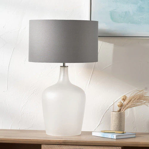 Tamsin Frosted White Glass Table Lamp - Image 7