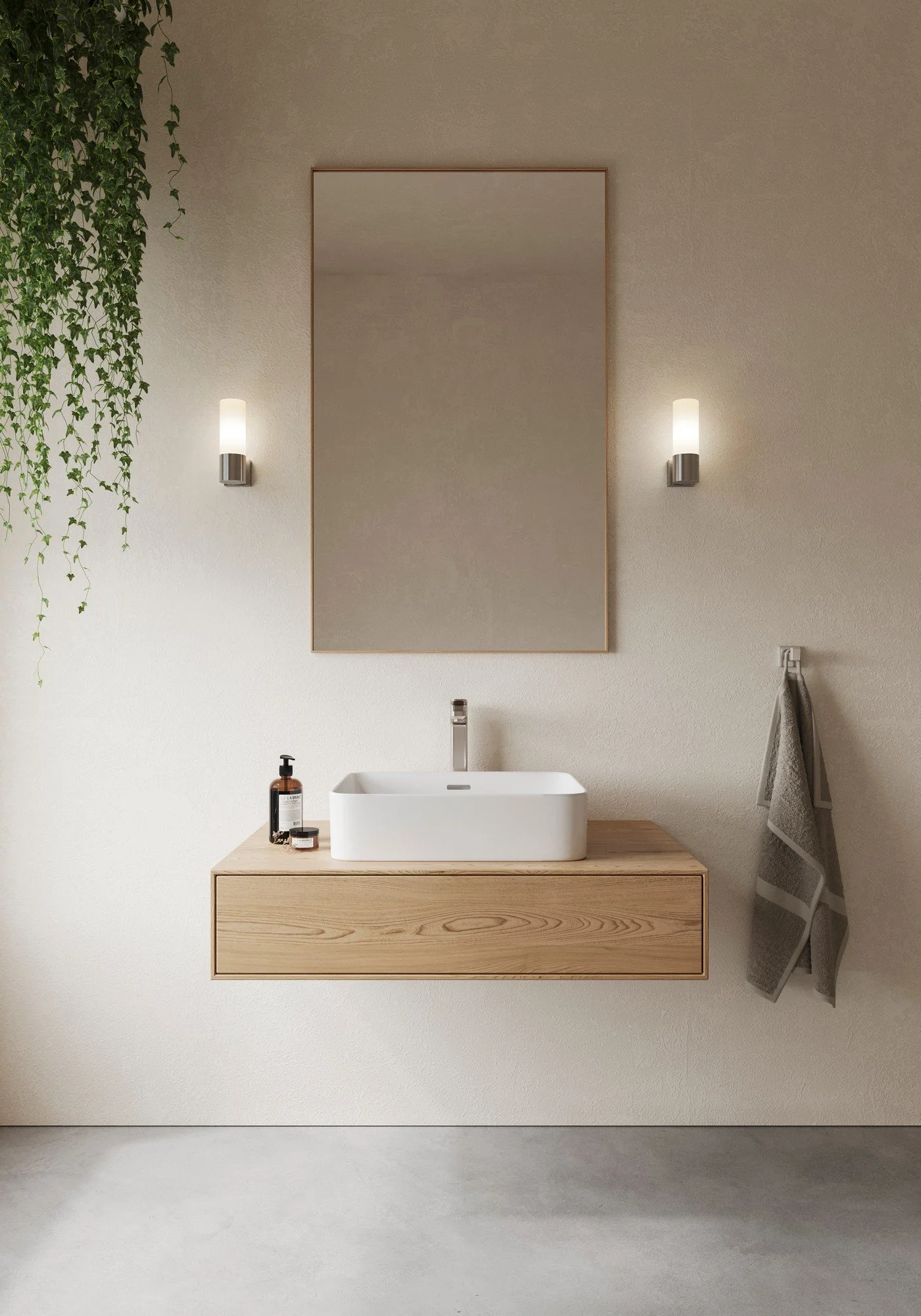 Tangens Single Wall light- Brushed steel Finish - Image 2