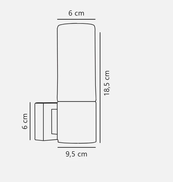 Tangens Single Wall light- Brushed steel Finish - Image 3