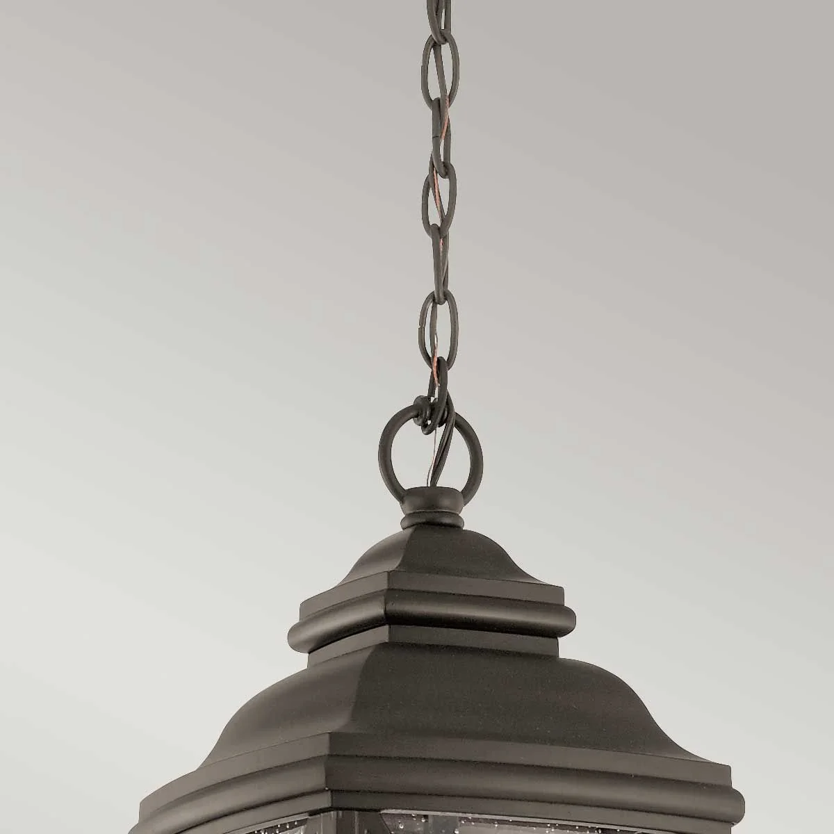 Tangier 1 Light Medium Chain Lantern - Olde Bronze IP44 E27 - Image 2