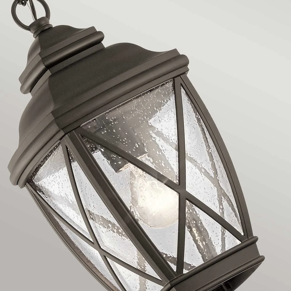 Tangier 1 Light Medium Chain Lantern - Olde Bronze IP44 E27 - Image 4