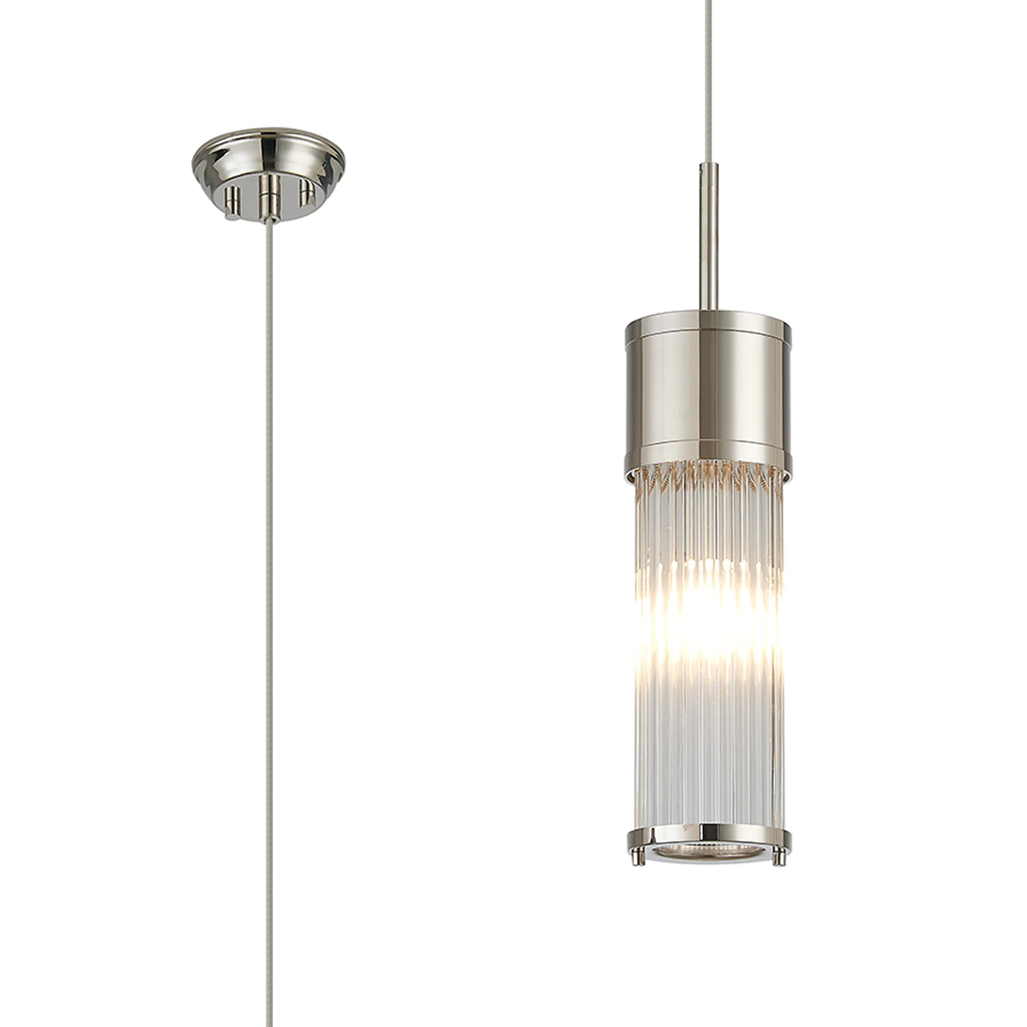 Gwen 1/2 Light Glass Rod Bathroom Wall Lights, IP44- Various Finishes - Image 4