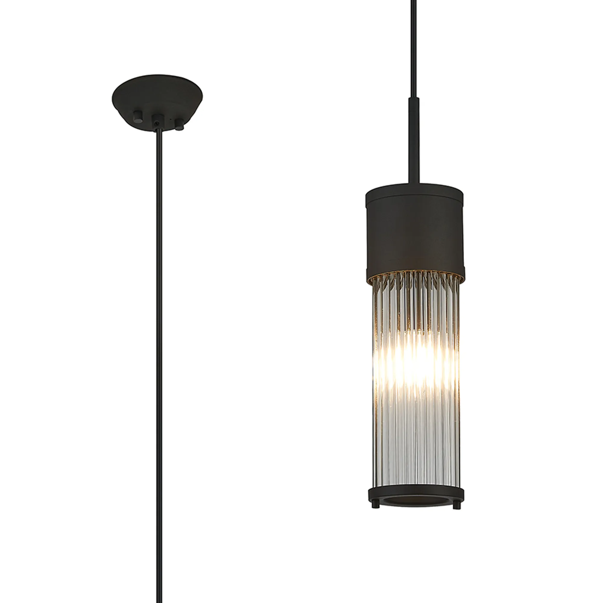Gwen 1/2 Light Glass Rod Bathroom Wall Lights, IP44- Various Finishes - Image 5