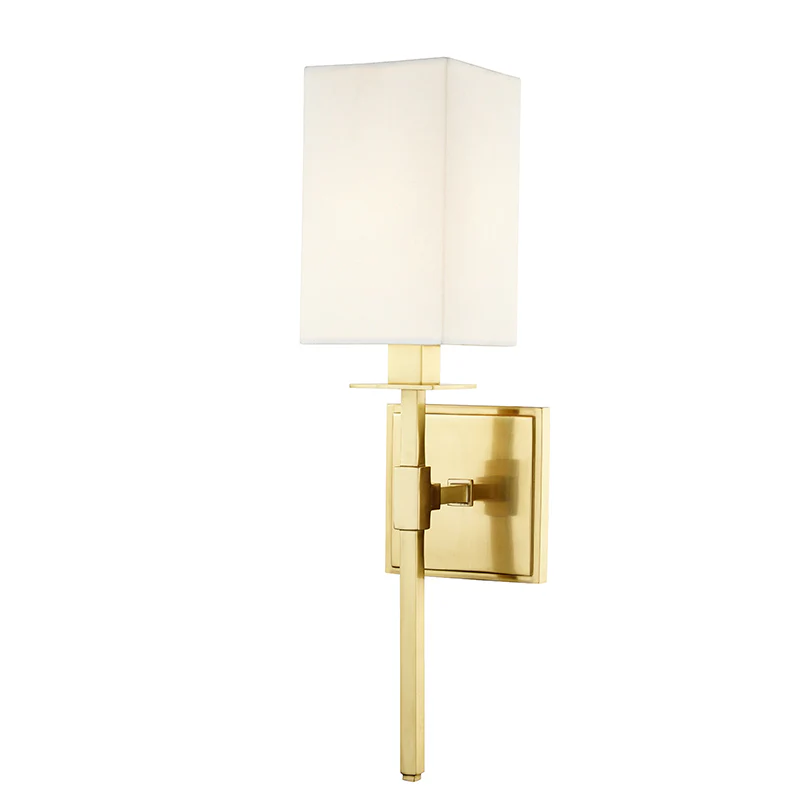 Taunton 1Lt Wall Sconce- Aged Brass/ Polished Nickel - Image 2