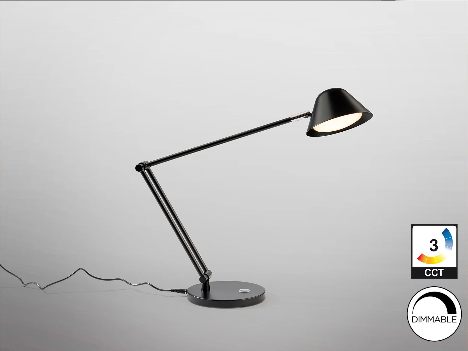 Taros  Table Lamp- White/ Black - Image 7