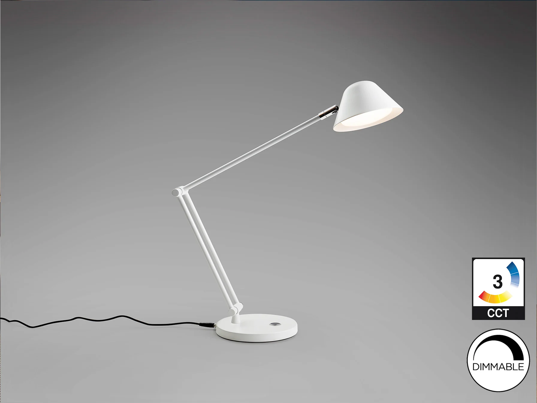Taros  Table Lamp- White/ Black - Image 8