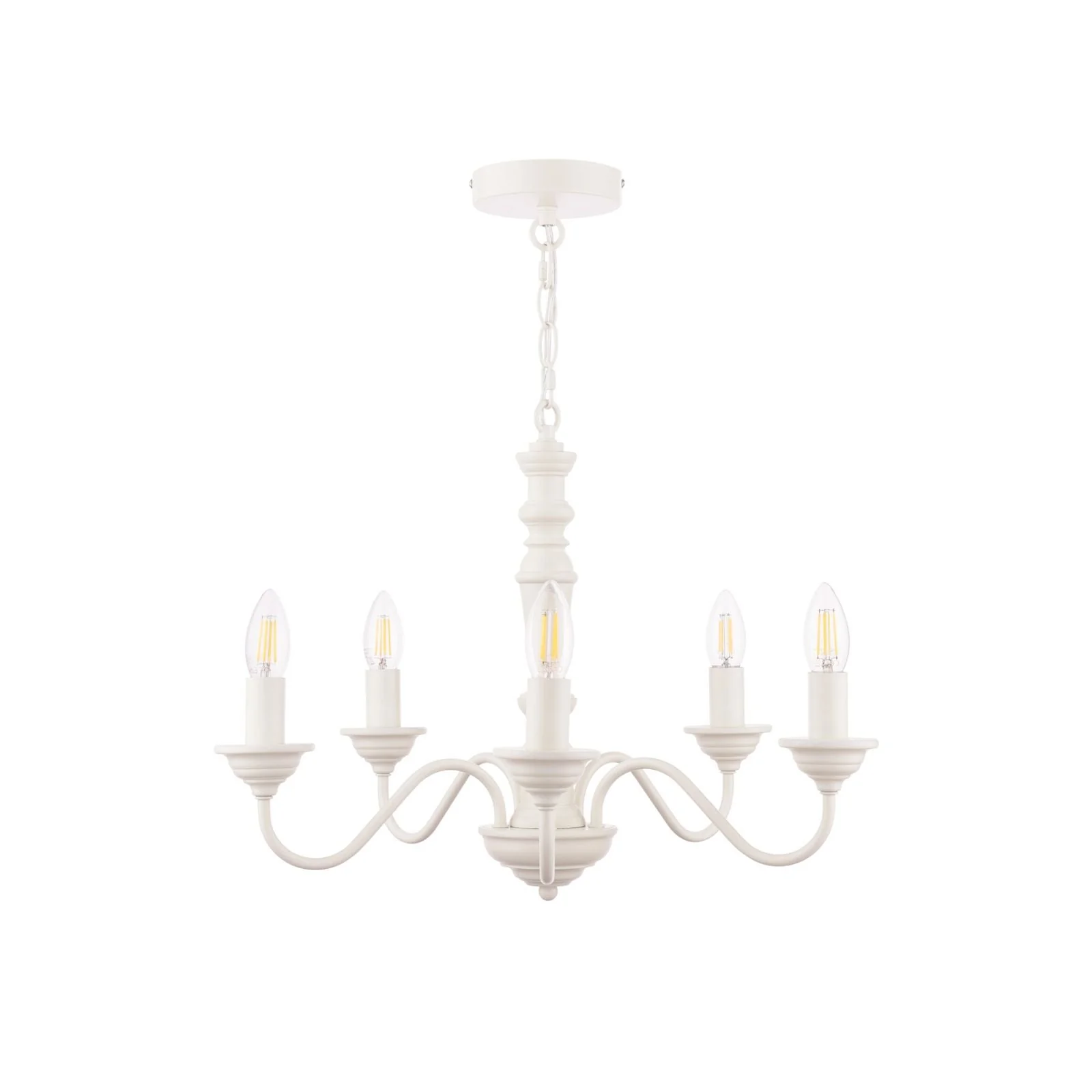 Tate 5lt Pendant Distressed Off White Fitting Only - Image 2