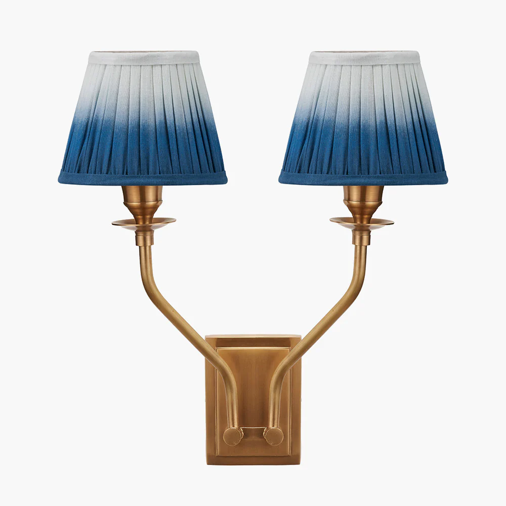 Tatiana Antique Brass Double Wall Light - Various Shades - Image 14
