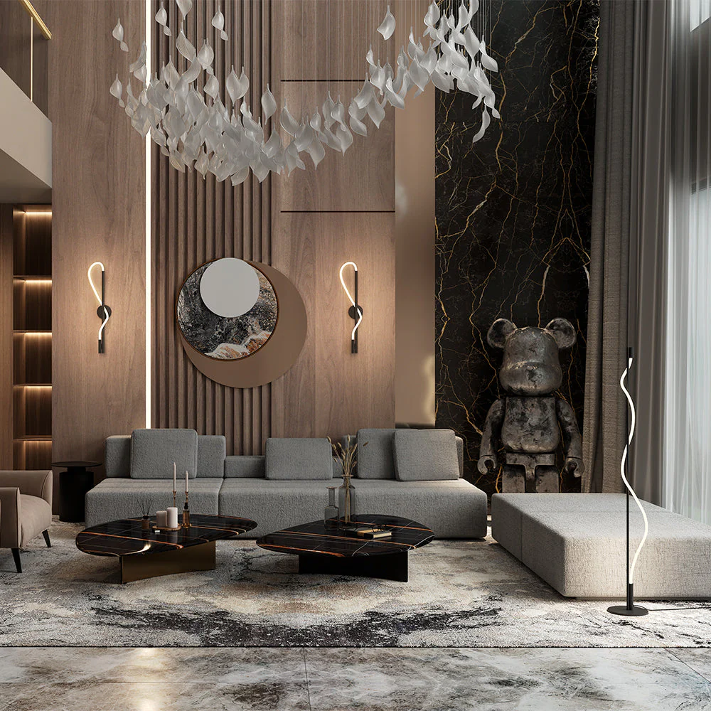 Tau LED Floor Lamp - Black Finish - Image 2