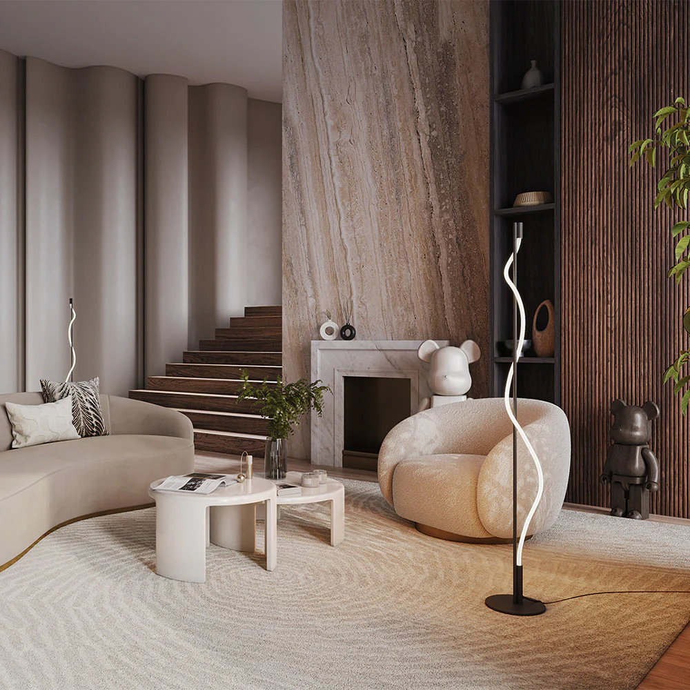 Tau LED Floor Lamp - Black Finish - Image 3