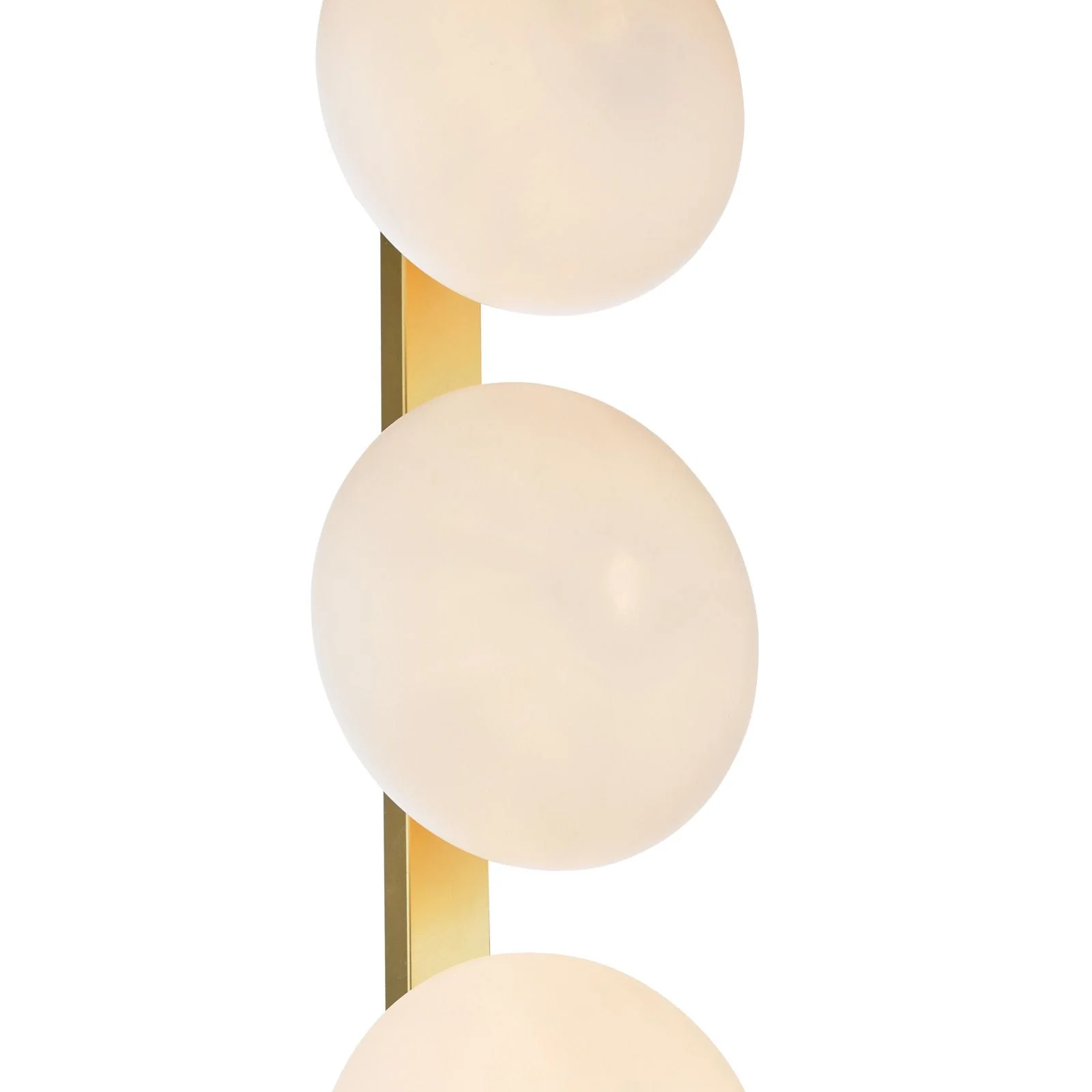 Tauri 3 Light Floor Lamp Matt Gold and Opal Glass G9 - Image 3