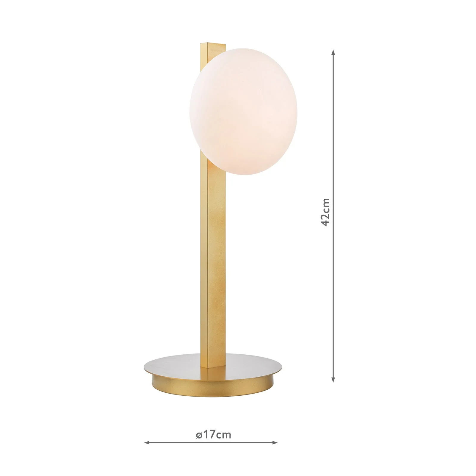 Tauri Table Lamp Matt Gold And Opal Glass G9 - Image 7