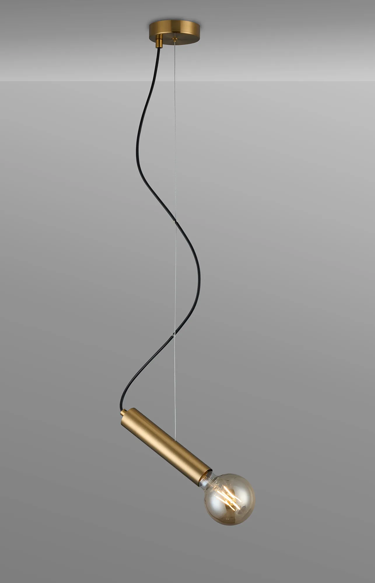 Taverley 1 Light Angled Pendant E27- Black/ Gold/ Nickel finishes - Image 10
