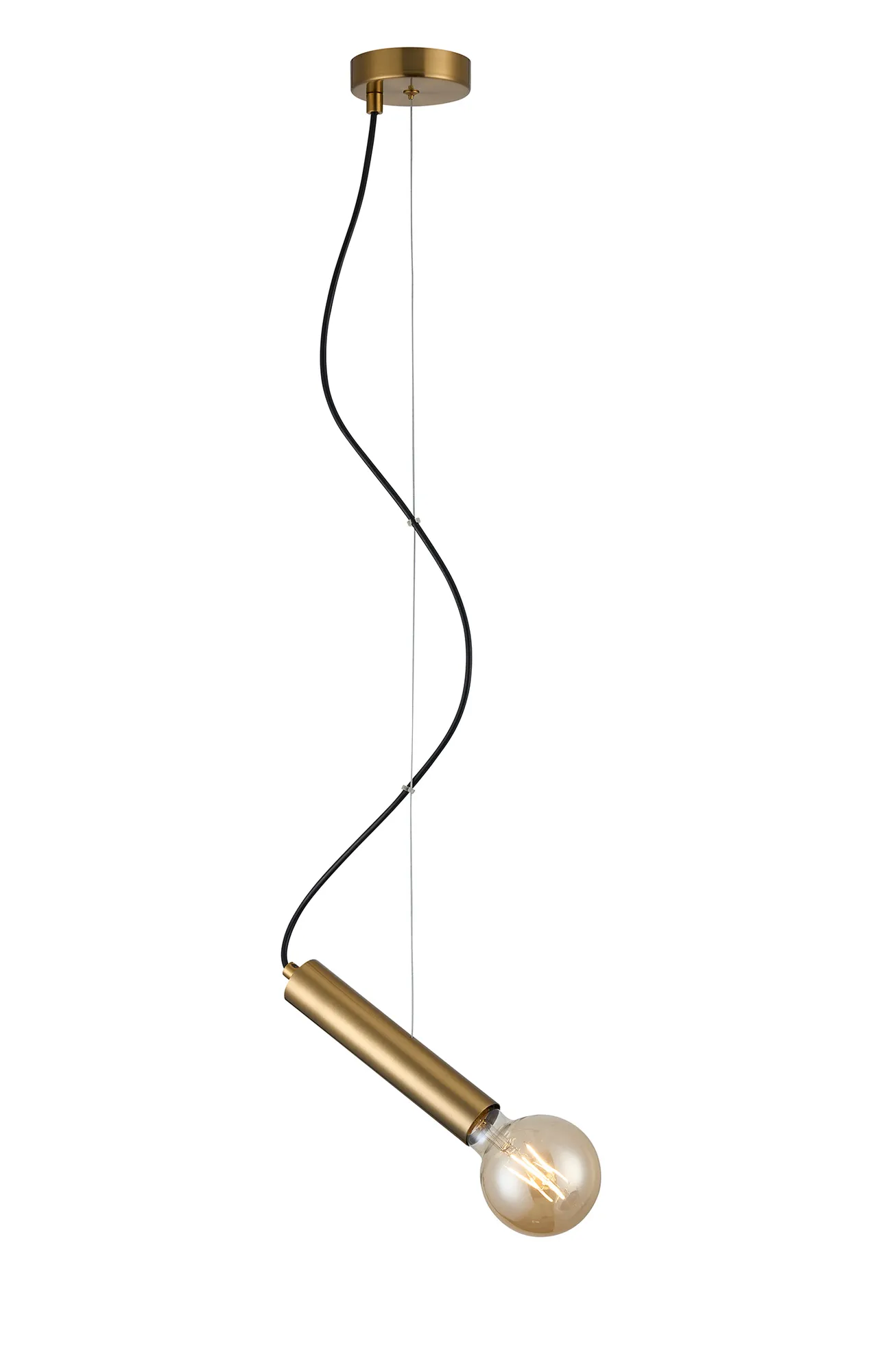Taverley 1 Light Angled Pendant E27- Black/ Gold/ Nickel finishes - Image 3