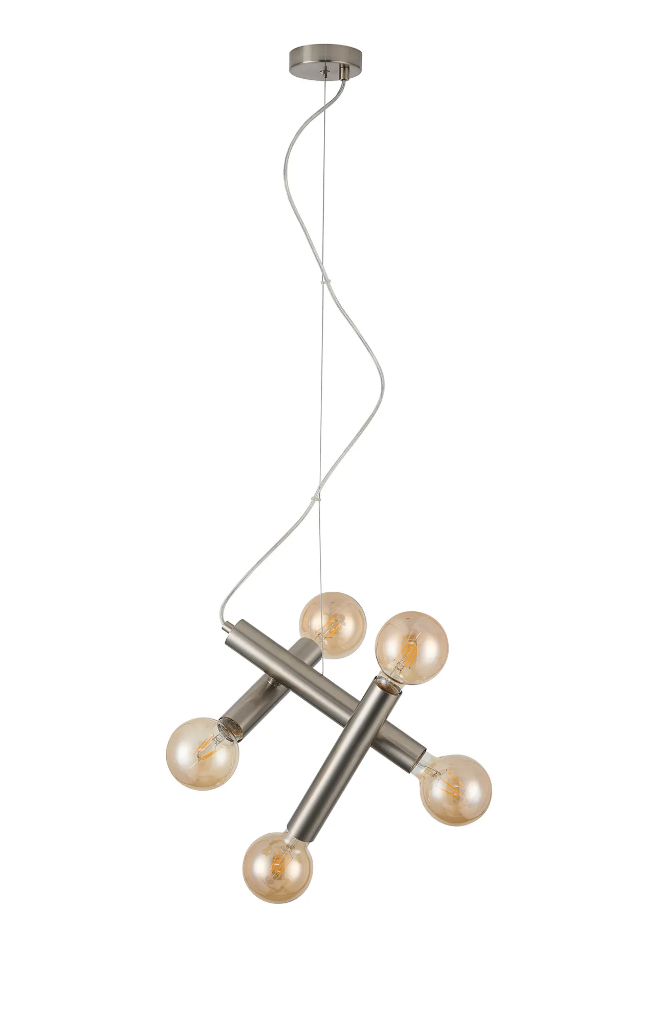 Taverley 3 Arm 5 Light Angled Pendant E27- Black/ Gold/ Nickel Finishes - Image 12