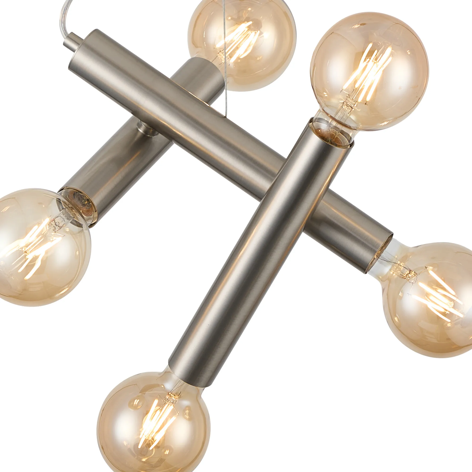 Taverley 3 Arm 5 Light Angled Pendant E27- Black/ Gold/ Nickel Finishes - Image 13