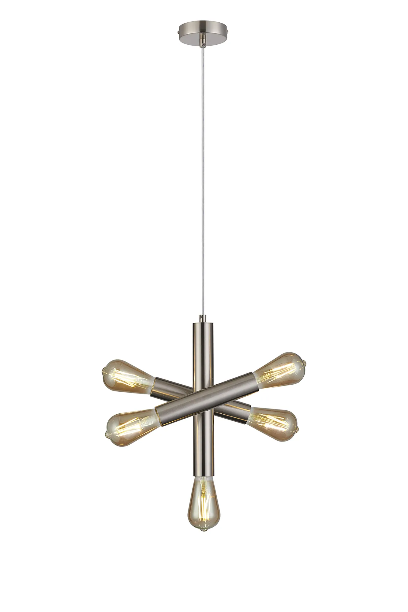 Taverley 3 Arm 5 Light Vertical Adjustable Pendant E27- Gold/ Nickel/ Black Finishes - Image 14