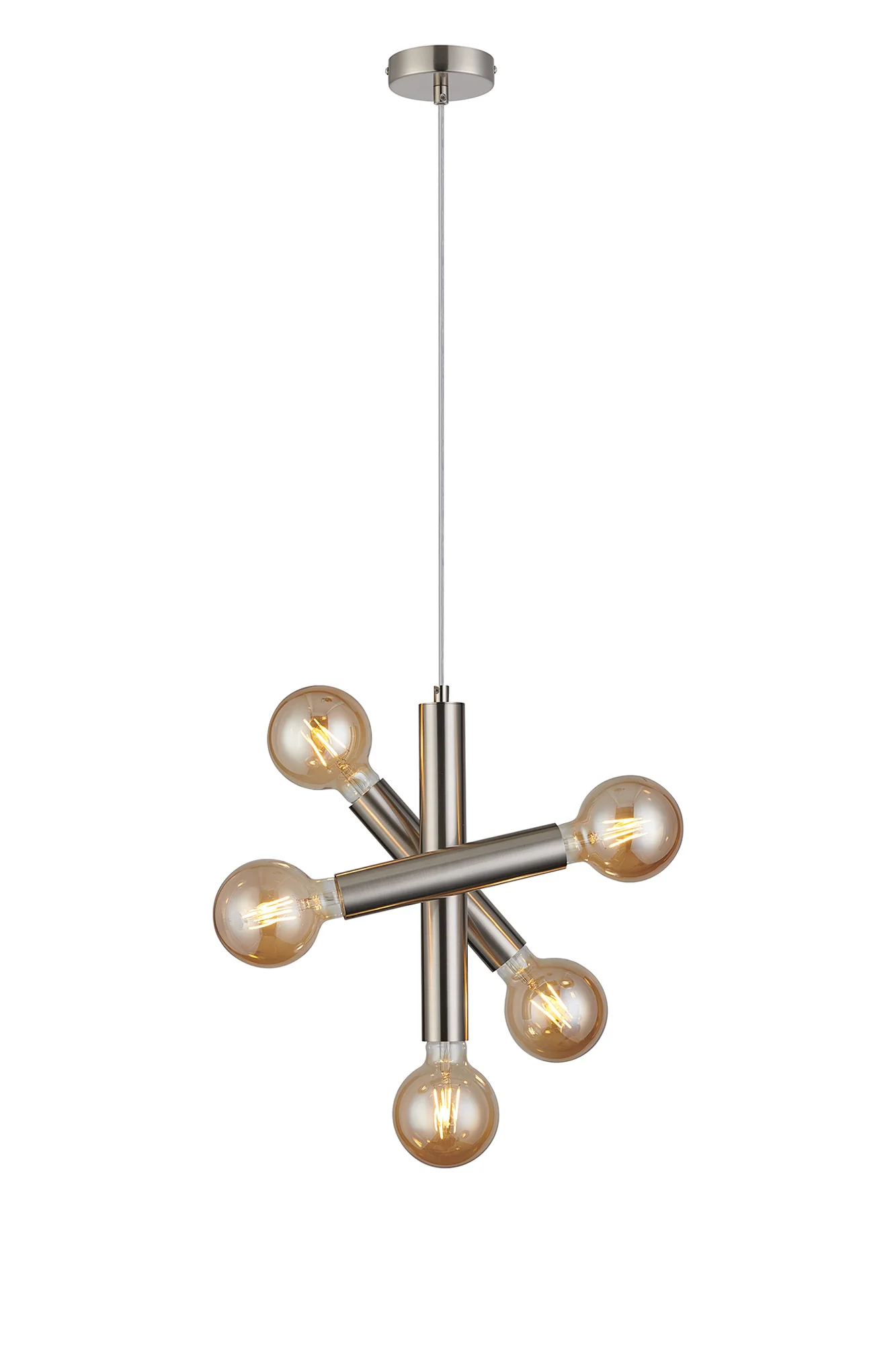 Taverley 3 Arm 5 Light Vertical Adjustable Pendant E27- Gold/ Nickel/ Black Finishes - Image 17