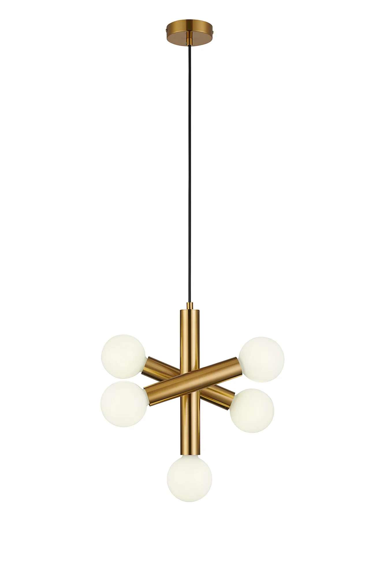 Taverley 3 Arm 5 Light Vertical Adjustable Pendant E27- Gold/ Nickel/ Black Finishes - Image 2