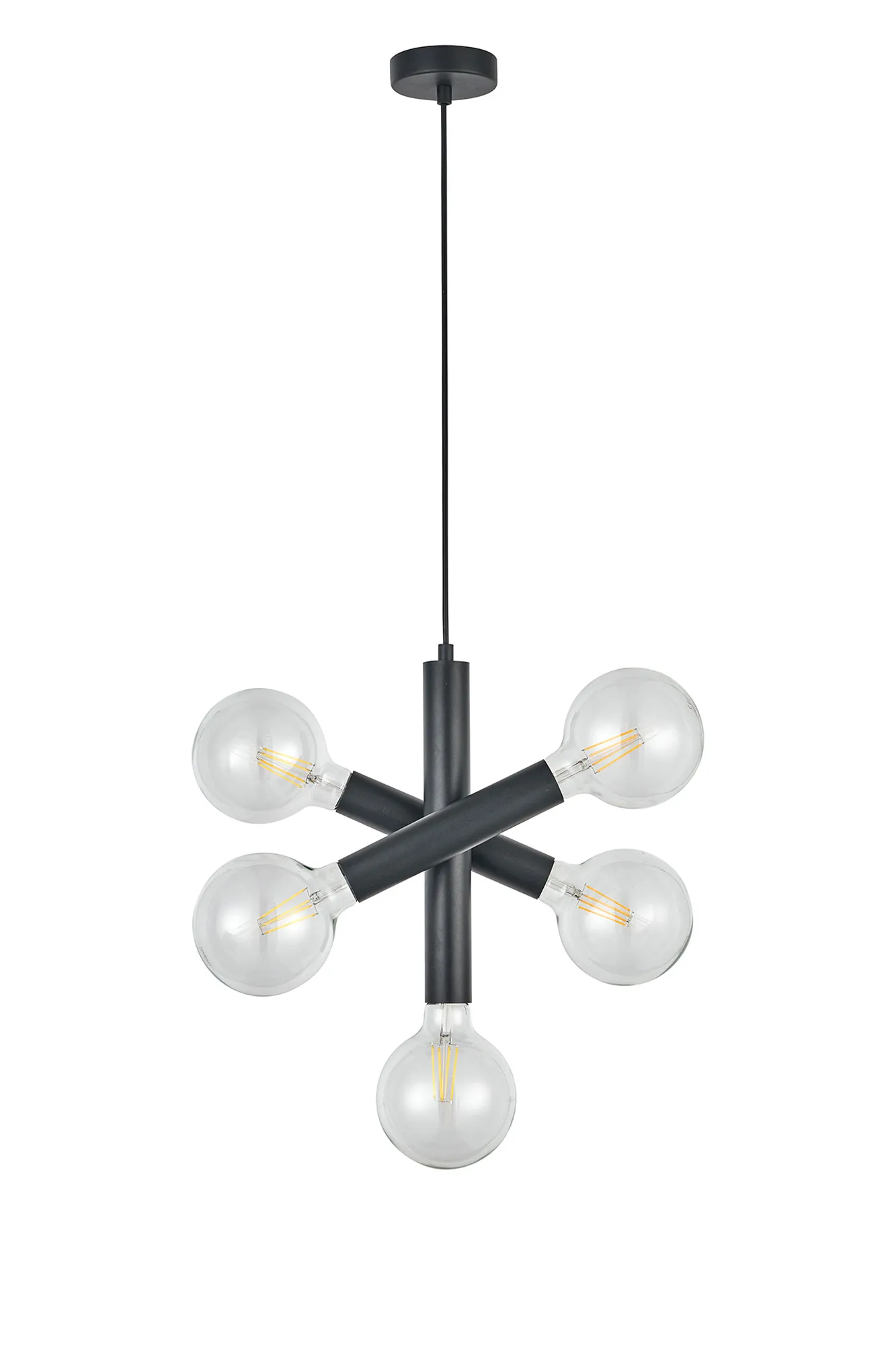 Taverley 3 Arm 5 Light Vertical Adjustable Pendant E27- Gold/ Nickel/ Black Finishes - Image 3