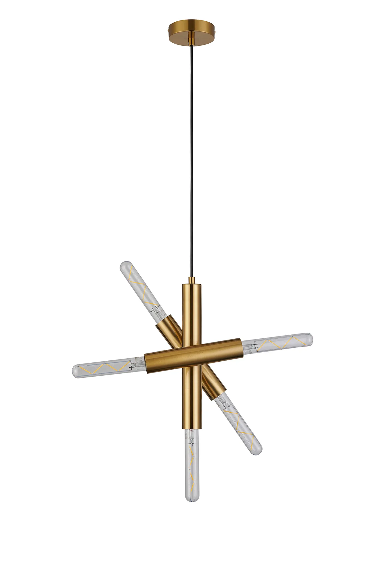 Taverley 3 Arm 5 Light Vertical Adjustable Pendant E27- Gold/ Nickel/ Black Finishes - Image 9
