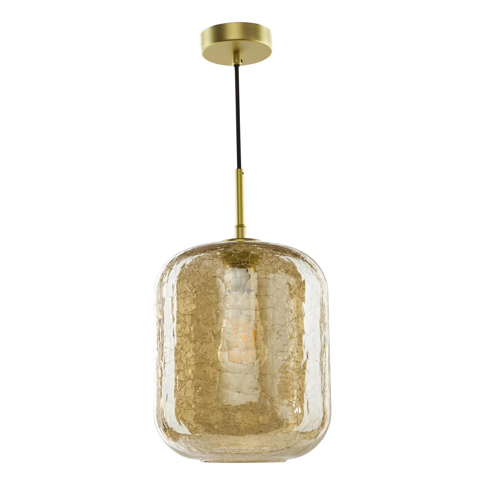 Tavia Pendant Light- Satin Gold/ Matt Black & Glass Finishes - Image 2