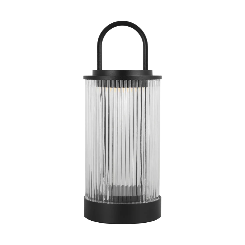 Tawa Accent Rechargeable Table Lamp- Black Brass/ White Finishes - Image 2