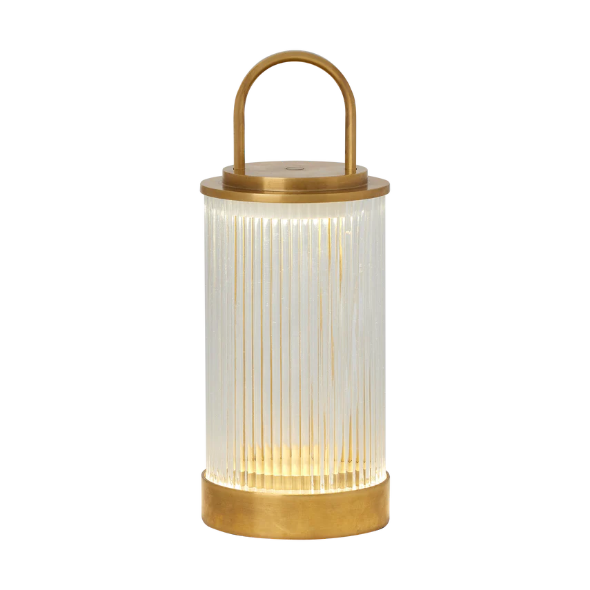 Tawa Accent Rechargeable Table Lamp- Black Brass/ White Finishes - Image 3