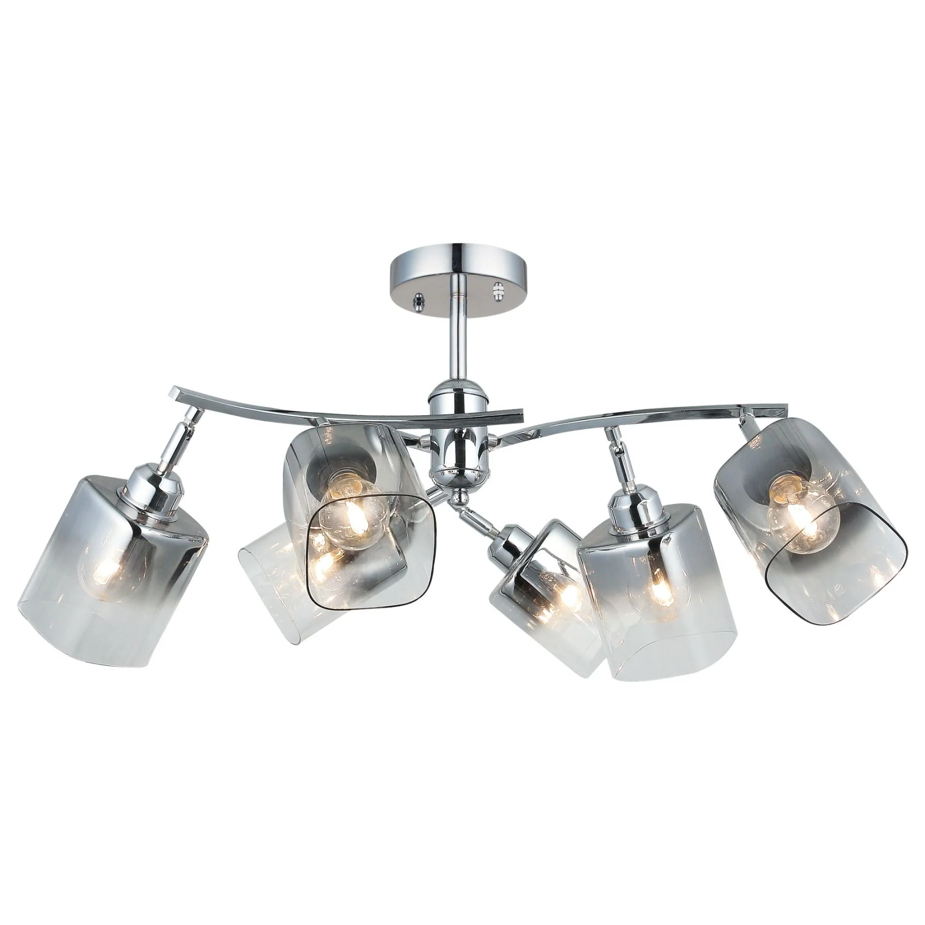 Taylor 3/6Lt Semi Flush, Antique Brass/Polished Chrome - Image 4